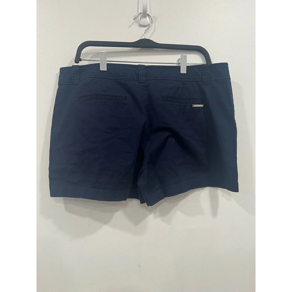 New York & Company Shorts Womens 14 Navy Blue Excellent Chino Casual Summer
